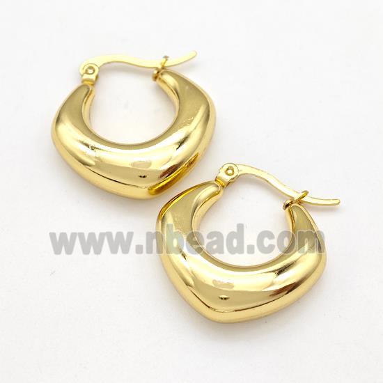 304 Stainless Steel Earring Hollow Gold Plated