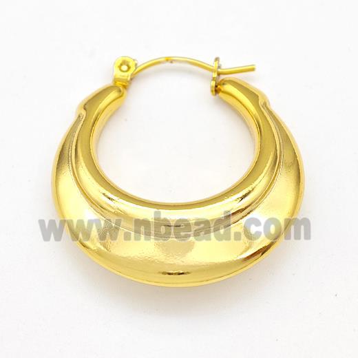 304 Stainless Steel Earring Hollow Gold Plated