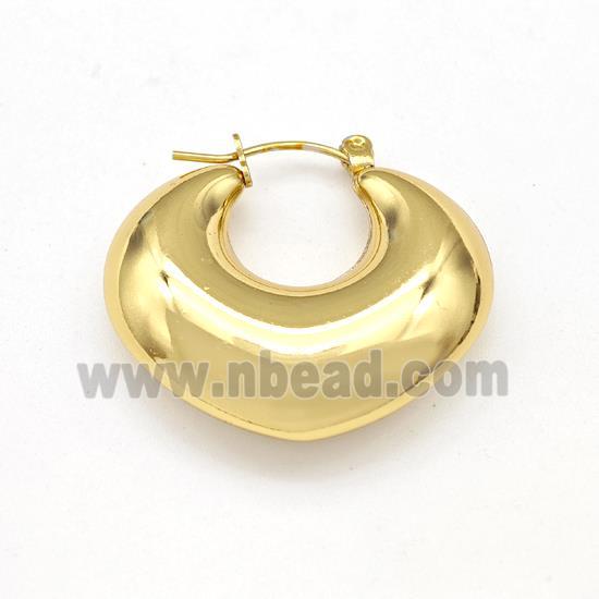 304 Stainless Steel Earring Hollow Gold Plated