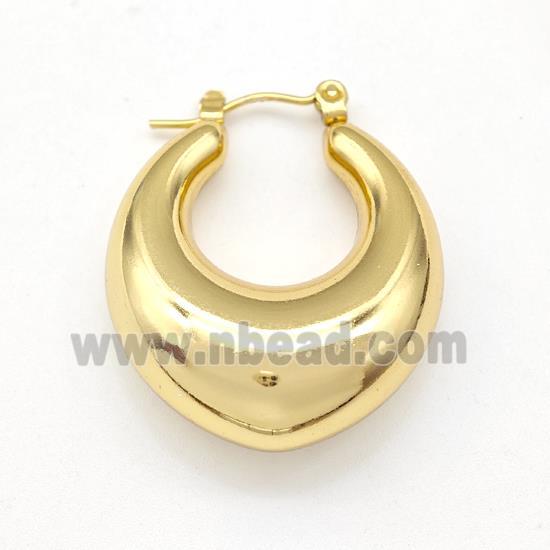 304 Stainless Steel Earring Hollow Gold Plated