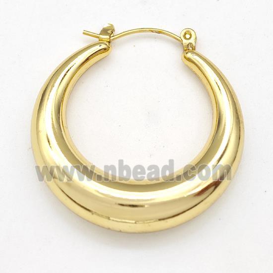 304 Stainless Steel Earring Hollow Gold Plated