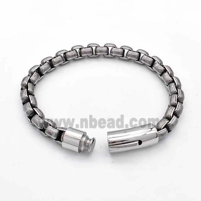 304 Stainless Steel Bracelet Antique Black