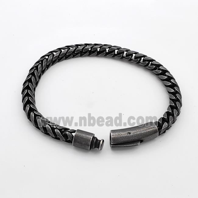 304 Stainless Steel Bracelet Antique Black