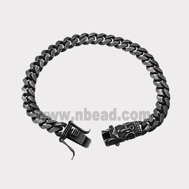 304 Stainless Steel Bracelet Antique Black