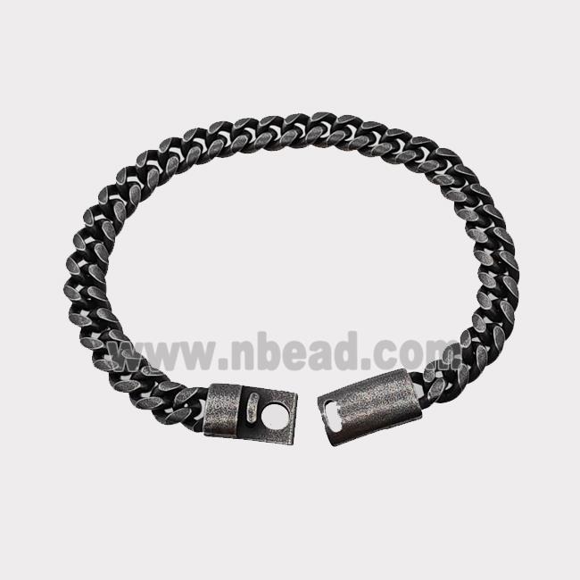 304 Stainless Steel Bracelet Antique Black