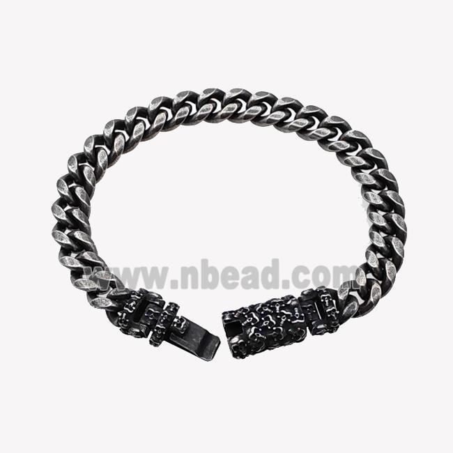 304 Stainless Steel Bracelet Antique Black