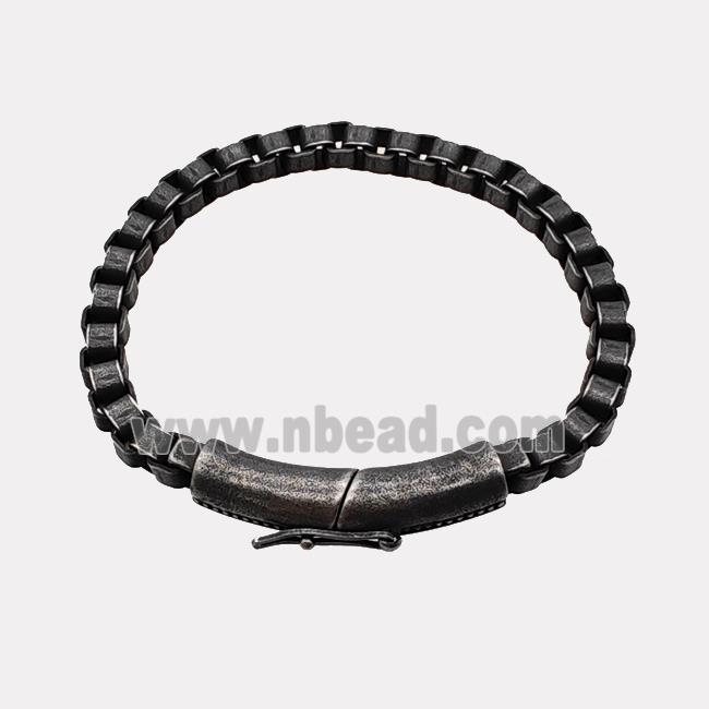 304 Stainless Steel Bracelet Antique Black