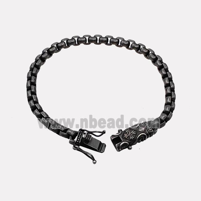 304 Stainless Steel Bracelet Antique Black