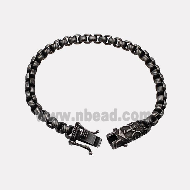 304 Stainless Steel Bracelet Antique Black