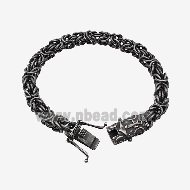 304 Stainless Steel Bracelet Antique Black