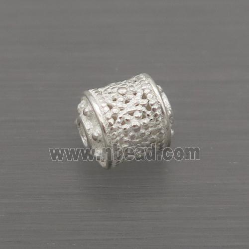 Sterling Silver Beads Tube Hollow