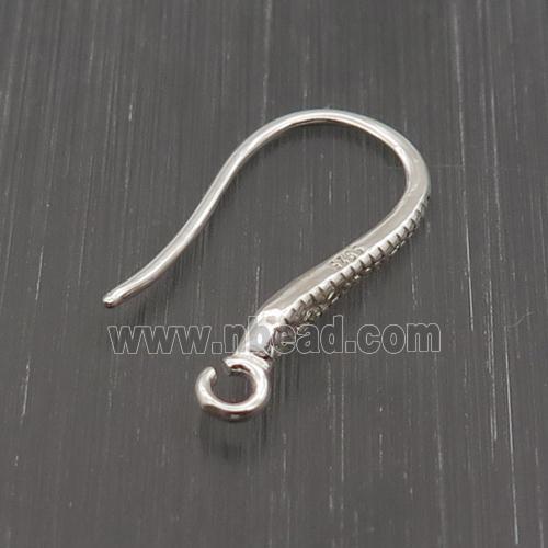 Sterling Silver Hook Earring Pave Zircon