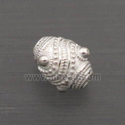 Sterling Silver Beads Barrel