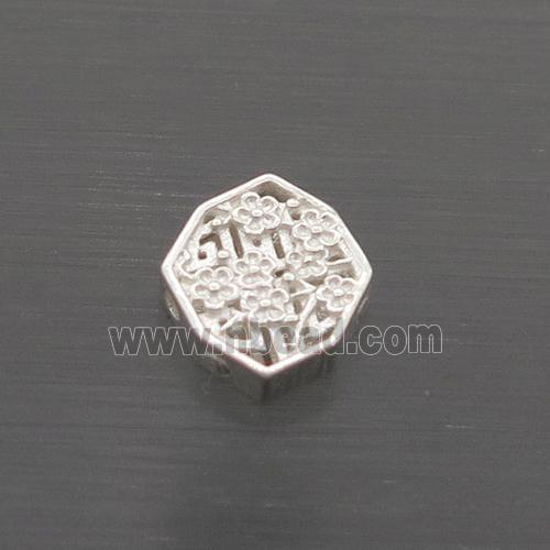 Sterling Silver Flower Beads