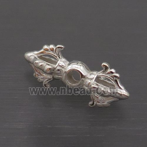 Sterling Silver Beads Tibetan Dorje Vajra Pestle