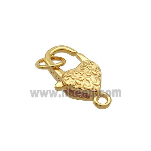 Sterling Silver Lobster Clasp Gold Plated