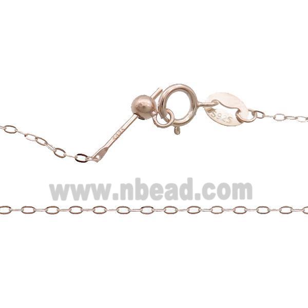 Sterling Silver Necklace Chain Rose Gold