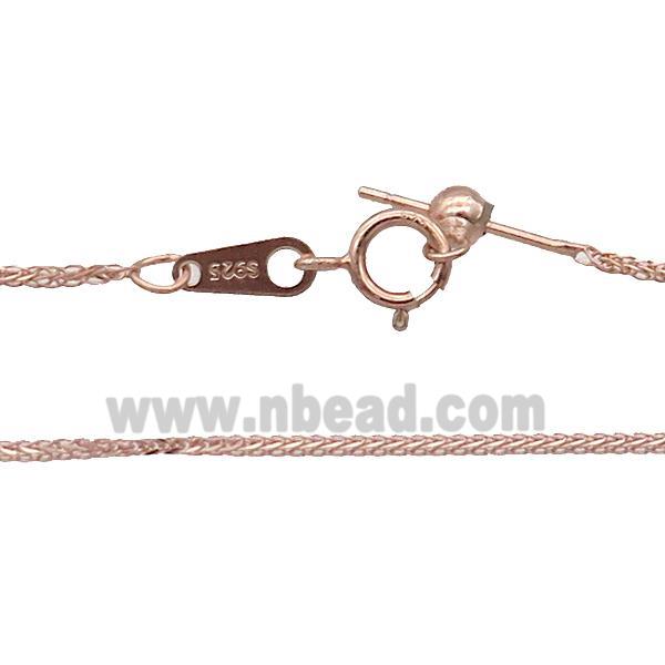 Sterling Silver Necklace Chain Rose Gold