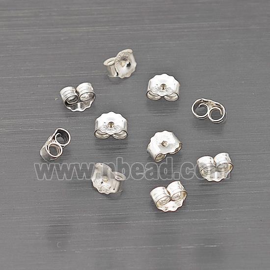 Sterling Silver Earring Nuts Back Shiny Silver