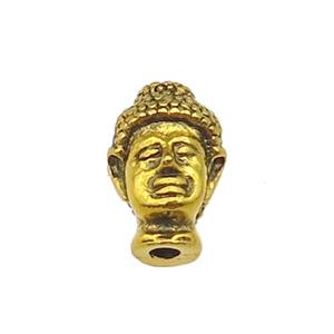 Tibetan Style Zinc Buddha Beads Antique Gold, approx 9-14mm