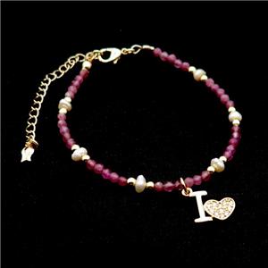 Pink Tourmaline Bracelet, approx 10-12mm, 3.5-4mm, 17-22cm length