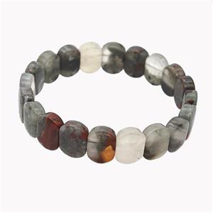 Natural African Bloodstone Bracelet Stretchy, approx 11-15mm