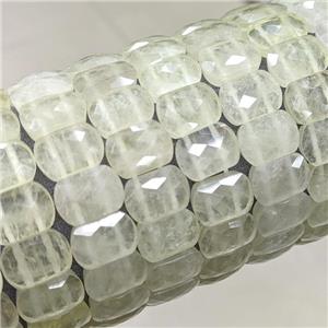 Synthetic Quartz Bracelet Stretchy Khaki, approx 10-14mm