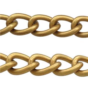 Aluminium Chain Matte Gold Plated, approx 20-27mm