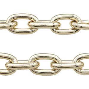 Aluminium Rolo Chain Gold Plated, approx 25-40mm