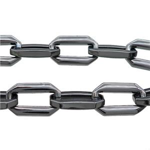 Alloy Chain Black Plated, approx 13-22mm