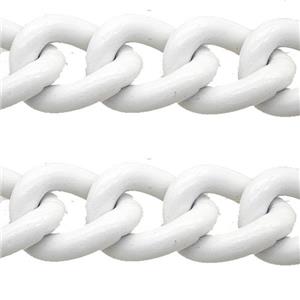 Aluminium Chain White Painted, approx 13-16mm