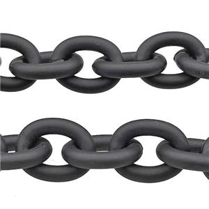 Aluminium Chain Black Painted, approx 14-17mm