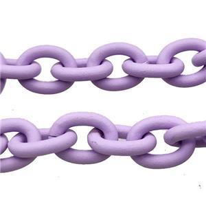 Aluminium Chain Purple Painted, approx 14-17mm