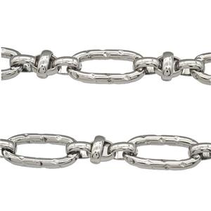 Copper Chain Platinum Plated, approx 6-9mm, 11-23mm