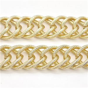 216 Stainless Steel Chain Gold Plated, approx 16-18mm