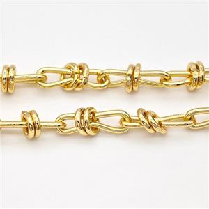 Copper Chain Infinity Gold Plated, approx 7mm, 6-18mm