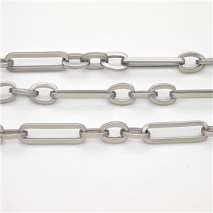 Copper Chain Matte Platinum Plated, approx 7-9mm, 7-21mm