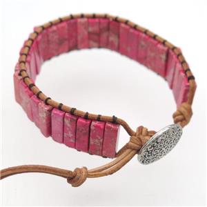 red Imperial Jasper bracelet, resizable, approx 4.5-14mm, 18cm length