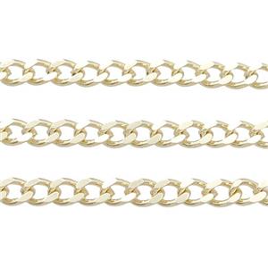 copper chain, gold plated, approx 3.2mm