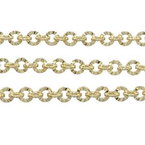 copper Chain, 14K gold plated, approx 4mm