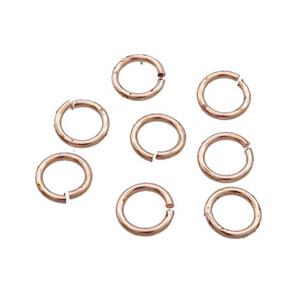 Copper Jump Ring Unfade Rose Gold, approx 8mm dia