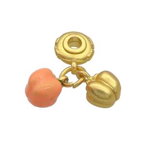 Alloy Pendant Bell Pepper Duck Gold, approx 8mm, 9mm