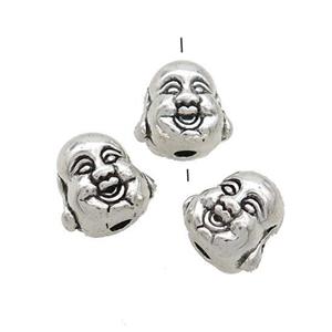 Tibetan Style Buddha Beads Zinc Antique Silver, approx 10mm