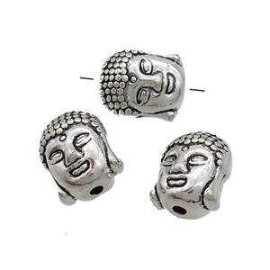 Tibetan Style Buddha Beads Zinc Antique Silver, approx 9-11mm