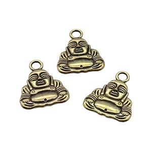 Tibetan Style Buddha Pendant Zinc Antique Gold, approx 16-17mm