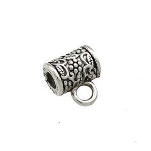 Tibetan Style Zinc Bails Antique Silver, approx 5-8mm