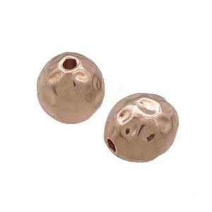 Tibetan Style Zinc Beads Rose Gold, approx 10-11mm