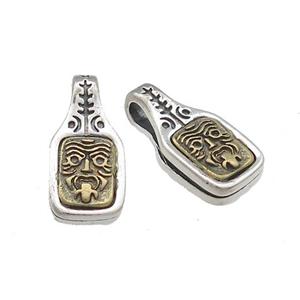 Tibetan Style Mala Counter Buddhist Clip Copper Pendant Antique Silver Bronze, approx 8-17.5mm