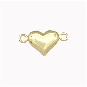 Copper Heart Connector Gold Plated, approx 9-11mm