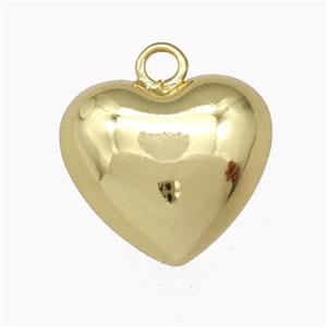 Copper Heart Pendant Hollow Gold Plated, approx 20mm